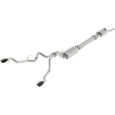 Ford Racing 2017 Ford Raptor 3.5L Touring Cat-Back Exhaust System w/ Black Tips (No Drop Ship)-Catback-Deviate Dezigns (DV8DZ9)