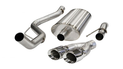 Corsa 11-13 Ford F-150 Raptor 6.2L V8 Polished Sport Cat-Back Exhaust-Catback-Deviate Dezigns (DV8DZ9)