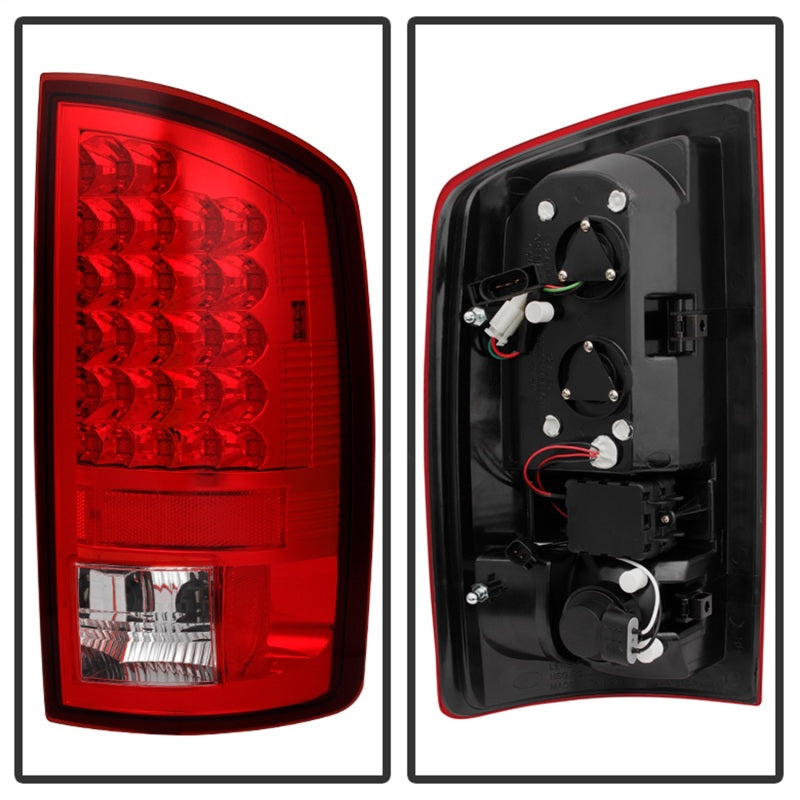 Spyder Dodge Ram 07-08 1500/Ram 07-09 2500/3500 LED Tail Lights Red Clear ALT-YD-DRAM06-LED-RC-Tail Lights-Deviate Dezigns (DV8DZ9)