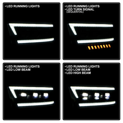 Spyder 19-22 Dodge Ram 2500/3500 (Halogen Model Only) Proj. Headlights (PRO-YD-DR19HDHALAP-SEQ-BK)-Headlights-Deviate Dezigns (DV8DZ9)