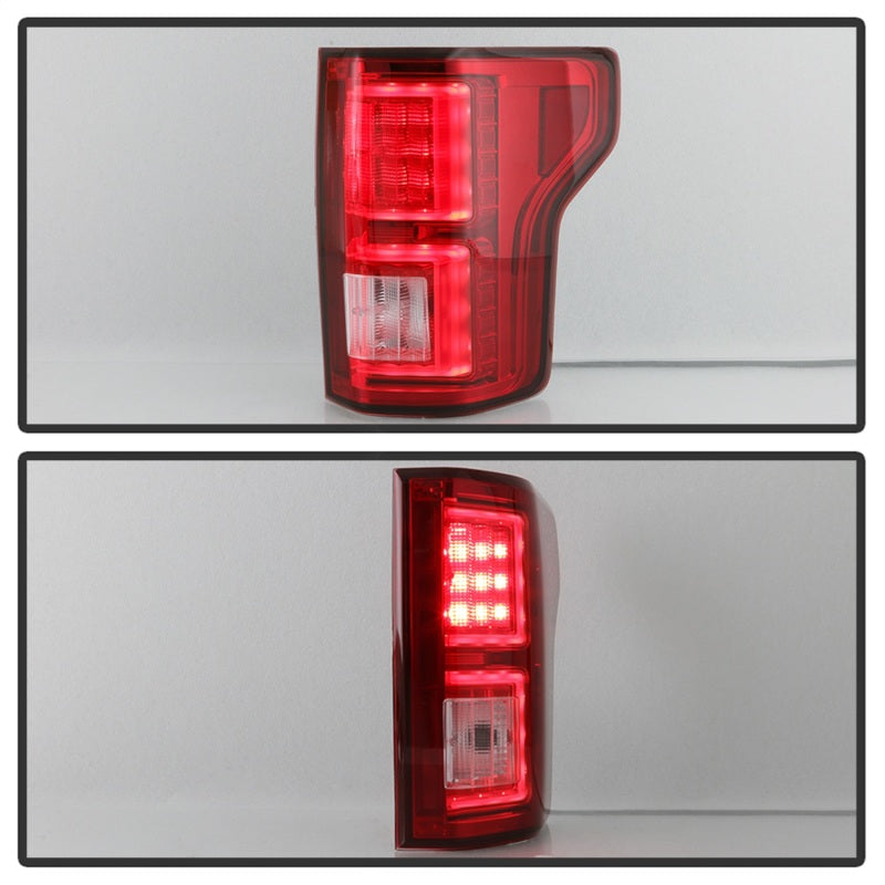 Spyder 18-19 Ford F-150 (w/o Blind Spot Sensor) LED Tail Lights - Red Clear (ALT-YD-FF15018-LED-RC)-Tail Lights-Deviate Dezigns (DV8DZ9)