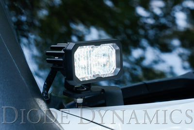 Diode Dynamics 16-21 Toyota Tacoma Stage Series 2in LED Ditch Light Kit - Yellow Pro Combo-Light Accessories and Wiring-Deviate Dezigns (DV8DZ9)
