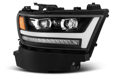 AlphaRex 19-20 Ram 1500HD PRO-Series Proj Headlight Plnk Style Blk w/Activ Light/Seq Signal/Plnk DRL-Headlights-Deviate Dezigns (DV8DZ9)