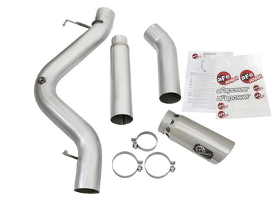 aFe Atlas Exhaust 5in DPF-Back Aluminized Steel w/ Polished Tips 16-17 GM Diesel Truck V8-6.6L (td)-DPF Back-Deviate Dezigns (DV8DZ9)