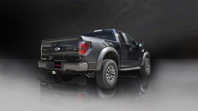 Corsa 11-13 Ford F-150 Raptor 6.2L V8 145in Wheelbase Polished Xtreme Cat-Back Exhaust-Catback-Deviate Dezigns (DV8DZ9)