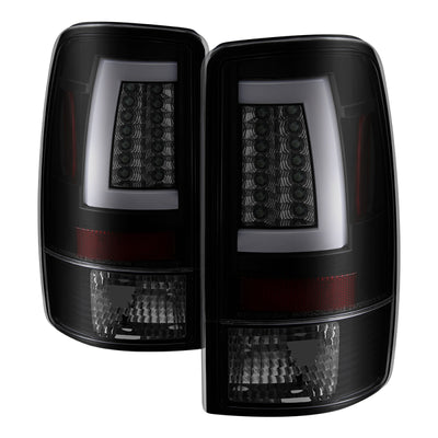 Spyder 00-06 GMC Yukon/Yukon XL V2 Light Bar LED Tail Lights - Blk Smoke (ALT-YD-CD00V2-LBLED-BSM)-Tail Lights-Deviate Dezigns (DV8DZ9)