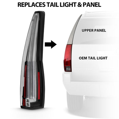 ANZO 2007-2014 Cadillac Escalade Led Taillights Red/Clear-Tail Lights-Deviate Dezigns (DV8DZ9)