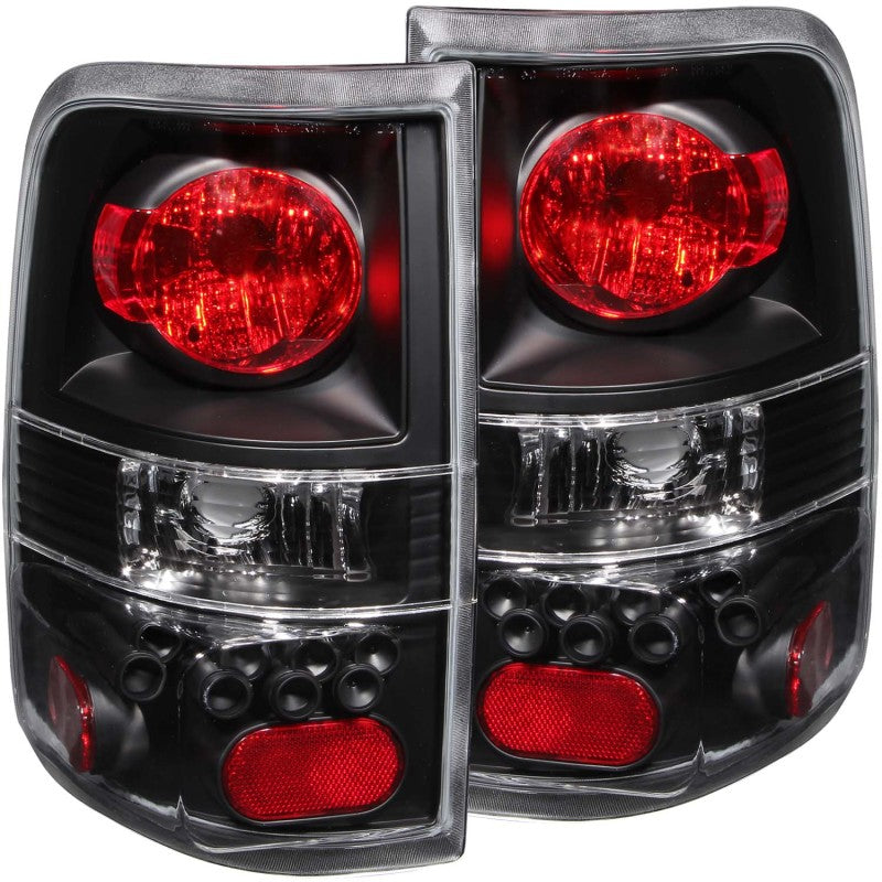 ANZO 2004-2008 Ford F-150 Taillights Black-Tail Lights-Deviate Dezigns (DV8DZ9)