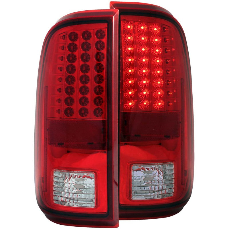 ANZO 2008-2015 Ford F-250 LED Taillights Red/Clear-Tail Lights-Deviate Dezigns (DV8DZ9)