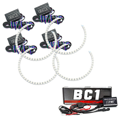 Oracle Ford F250/350 11-16 Halo Kit (Round Ring Design) - ColorSHIFT w/ BC1 Controller SEE WARRANTY-Headlights-Deviate Dezigns (DV8DZ9)