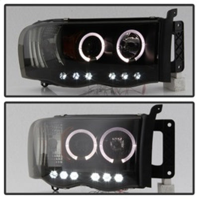 Spyder Dodge Ram 1500 02-05 03-05 Projector Headlights LED Halo LED Blk Smke PRO-YD-DR02-HL-BSM-Headlights-Deviate Dezigns (DV8DZ9)