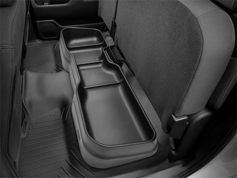 WeatherTech 2019+ Chevrolet Silverado 1500 Underseat Storage System - Black-Floor Mats - Rubber-Deviate Dezigns (DV8DZ9)