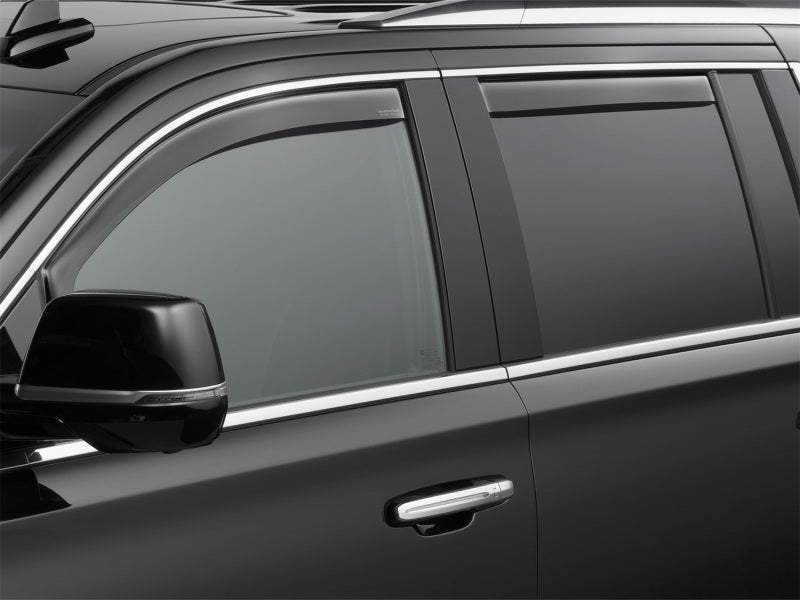WeatherTech 2015+ Chevrolet Suburban Front and Rear Side Window Deflectors - Dark Smoke-Wind Deflectors-Deviate Dezigns (DV8DZ9)