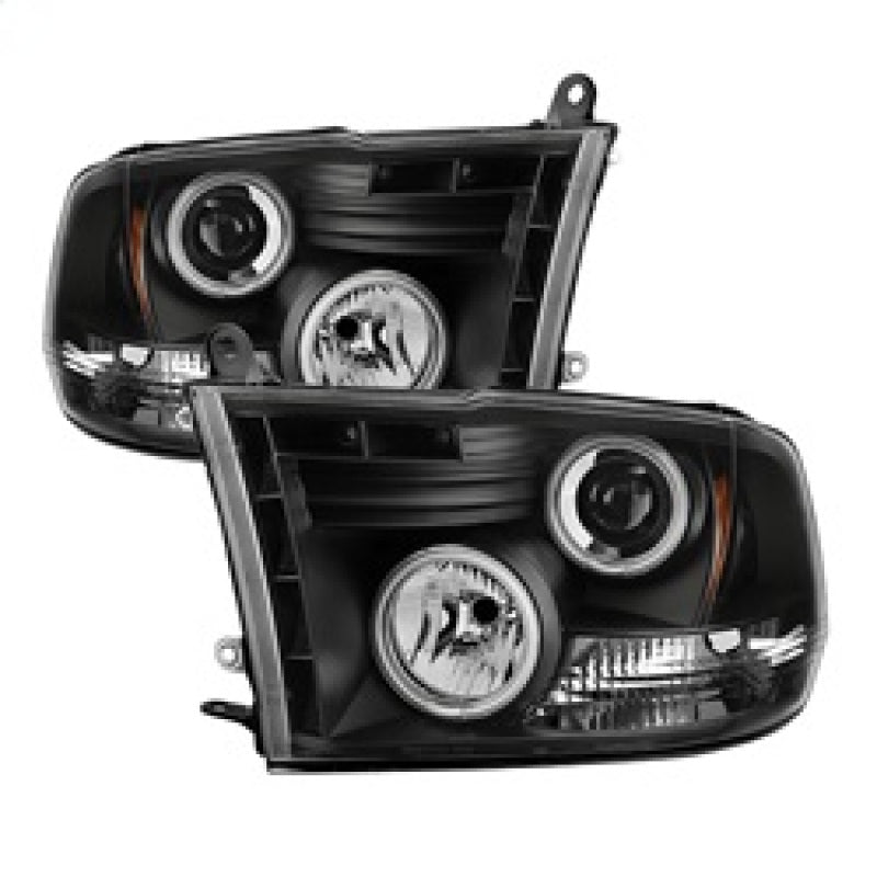 Spyder Dodge Ram 1500 09-14 Projector Headlights Halogen- CCFL Halo LED - Blk PRO-YD-DR09-CCFL-BK-Headlights-Deviate Dezigns (DV8DZ9)