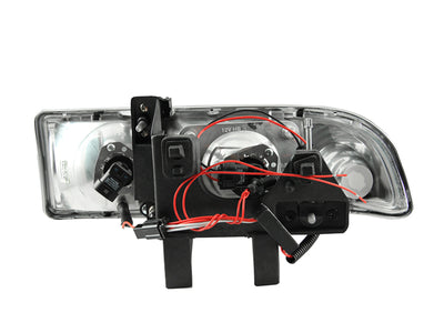 ANZO 1998-2005 Chevrolet S-10 Projector Headlights w/ Halo Black-Headlights-Deviate Dezigns (DV8DZ9)