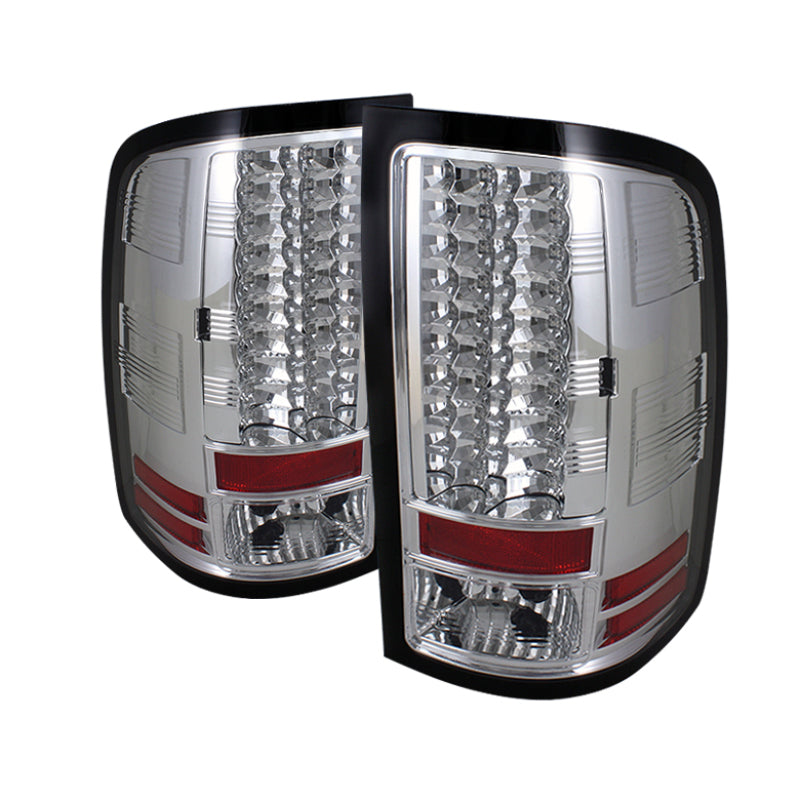 Spyder GMC Sierra 07-13 (Not fit 3500 Dually 4 Rear Wheels)LED Tail Lights Chrome ALT-YD-GS07-LED-C-Tail Lights-Deviate Dezigns (DV8DZ9)