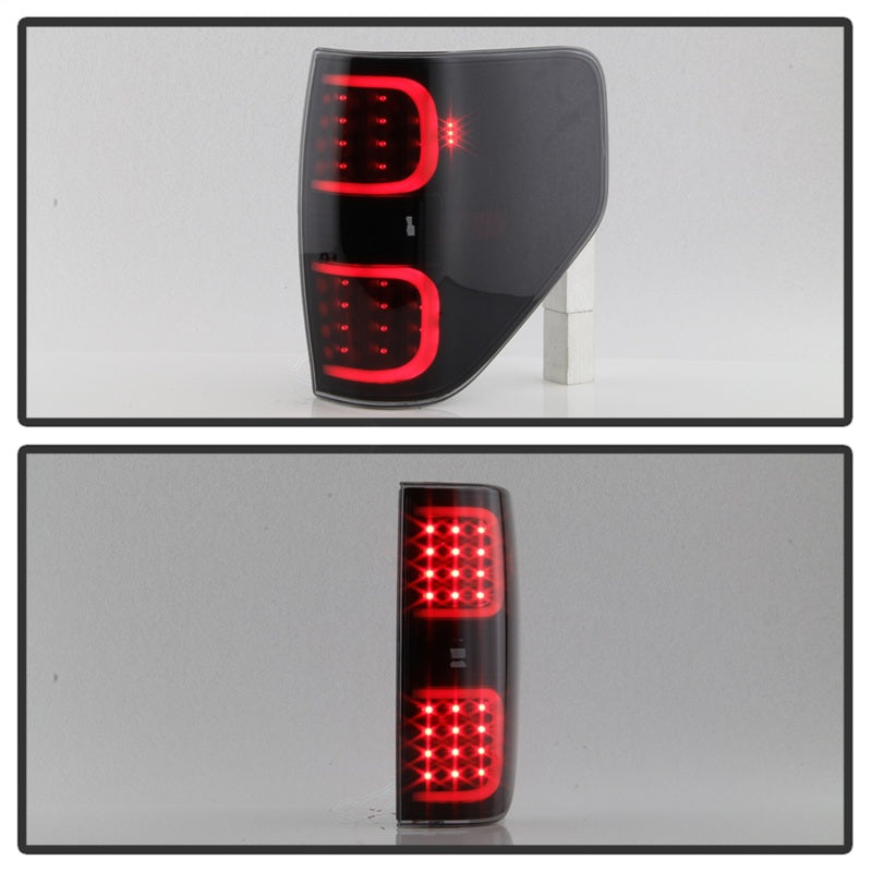 xTune Ford F150 09-14 LED Tail Lights - Black ALT-ON-FF15009-LBLED-BSM-Tail Lights-Deviate Dezigns (DV8DZ9)