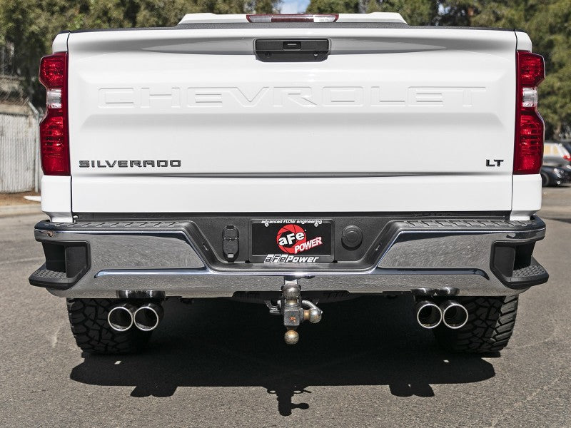 aFe Gemini XV 3in 304 SS Cat-Back Exhaust w/ Cutout 19-21 GM Silverado/Sierra 1500 V8- w/ Black Tips-Catback-Deviate Dezigns (DV8DZ9)