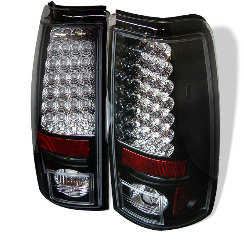 Spyder Chevy Silverado 1500 99-02 (Not Fit Stepside) LED Tail Lights Blk ALT-YD-CS99-LED-BK-Tail Lights-Deviate Dezigns (DV8DZ9)