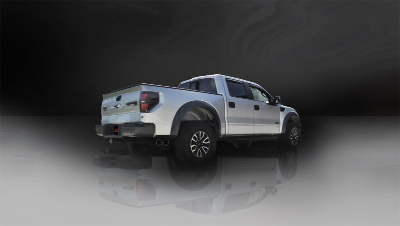 Corsa 11-13 Ford F-150 Raptor 6.2L V8 Polished Sport Cat-Back Exhaust-Catback-Deviate Dezigns (DV8DZ9)