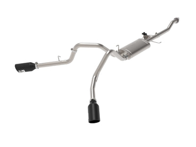 aFe Gemini XV 3in 304 SS Cat-Back Exhaust 15-20 Ford F-150 V6 2.7L/3.5 w/ Black Tips-Catback-Deviate Dezigns (DV8DZ9)