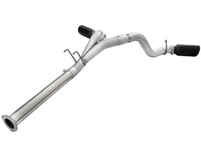 aFe Atlas Exhaust 4in DPF-Back Al Steel 11-14 Ford Diesel Trucks V8-6.7L (td)-DPF Back-Deviate Dezigns (DV8DZ9)