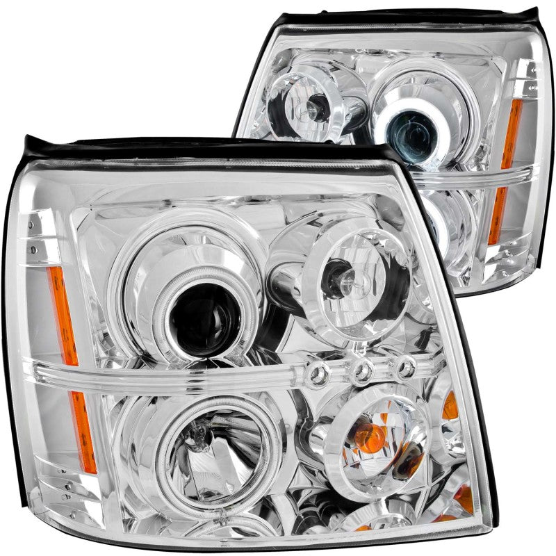 ANZO 2003-2006 Cadillac Escalade Projector Headlights w/ Halo Chrome (CCFL) (HID Compatible)-Headlights-Deviate Dezigns (DV8DZ9)