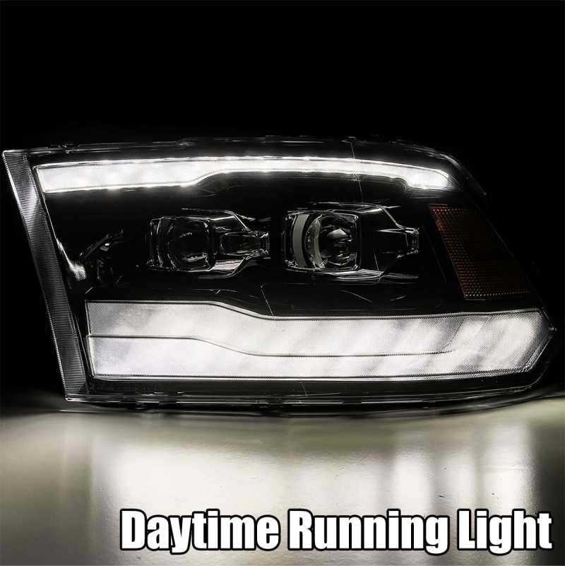 AlphaRex 09-18 Dodge Ram 1500HD PRO-Series Projector Headlights Plank Style Chrome w/Seq Signal/DRL-Headlights-Deviate Dezigns (DV8DZ9)