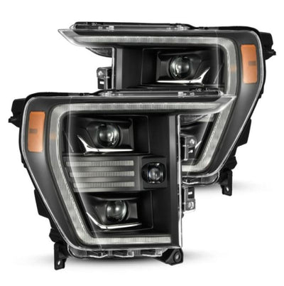 AlphaRex 21-22 Ford F150 PRO-Series Projector headlights Black w/Activ Light/Seq Signal-Headlights-Deviate Dezigns (DV8DZ9)