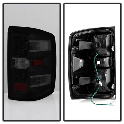 xTune Chevy 1500 14-16 / Silverado 2500HD/3500HD LED Tail Lights - Black Smoked ALT-JH-CS14-LED-BSM-Tail Lights-Deviate Dezigns (DV8DZ9)