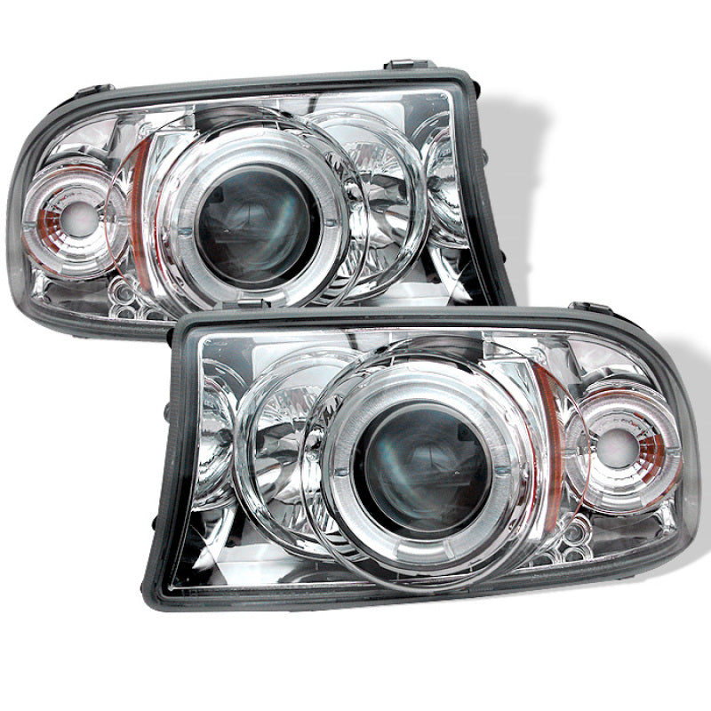 Spyder Dodge Dakota 97-04/Durango 98-03 1PC Projector Headlights LED Halo LED Chrm PRO-YD-DDAK97-C-Headlights-Deviate Dezigns (DV8DZ9)