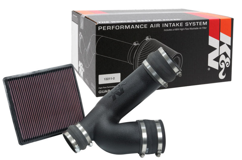 K&N 18-19 Ford F-150 V6-2.7L F/I Performance Air Intake System-Cold Air Intakes-Deviate Dezigns (DV8DZ9)