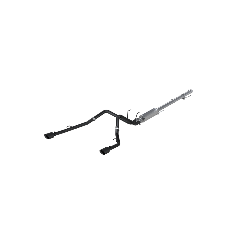 MBRP 09-14 Dodge Ram 1500 5.7L Cat-Back Dual Split Rear (Through Stock Bumper) AL - Black-Catback-Deviate Dezigns (DV8DZ9)