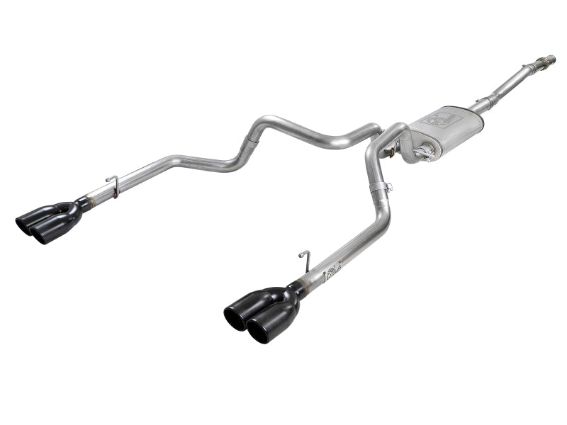 aFe Vulcan Series 3in-2-1/2in 304 SS Cat-Back 2019 GM Silverado / Sierra 1500 V8-5.3L w/ Black Tips-Catback-Deviate Dezigns (DV8DZ9)