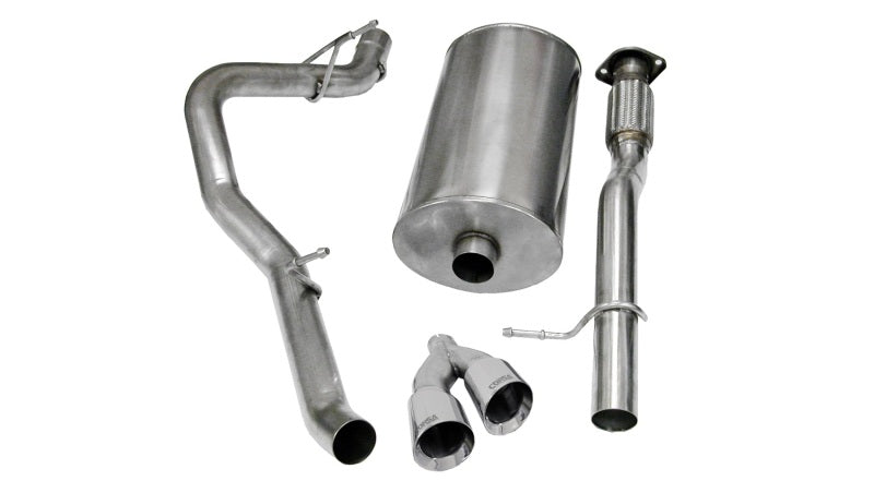 Corsa 09-13 Chevrolet Suburban 1500 5.3L V8 Polished Sport Cat-Back Exhaust-Catback-Deviate Dezigns (DV8DZ9)