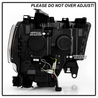 Spyder 19-22 Dodge Ram 2500/3500 (Halogen Model Only) Proj. Headlights (PRO-YD-DR19HDHALAP-SEQ-BK)-Headlights-Deviate Dezigns (DV8DZ9)