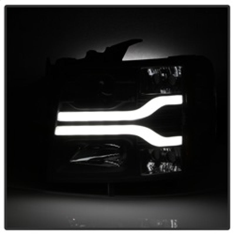 Spyder Chevy Silverado 1500 07-13 Version 3 Projector Headlights - Black PRO-YD-CS07V3-LBDRL-BK-Headlights-Deviate Dezigns (DV8DZ9)