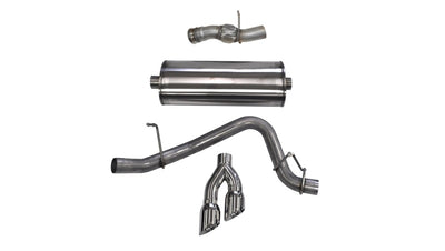 Corsa 15-16 GMC Yukon Denali 6.2L V8 Single Side Exit Cat-Back Exhaust w/ Polished Tips-Catback-Deviate Dezigns (DV8DZ9)