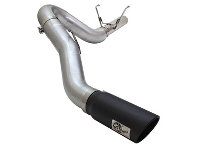 aFe MACHForce XP Exhaust Large Bore 5in DPF-Back SS 13-15 Dodge Trucks L6-6.7L (td) *Black Tip-DPF Back-Deviate Dezigns (DV8DZ9)