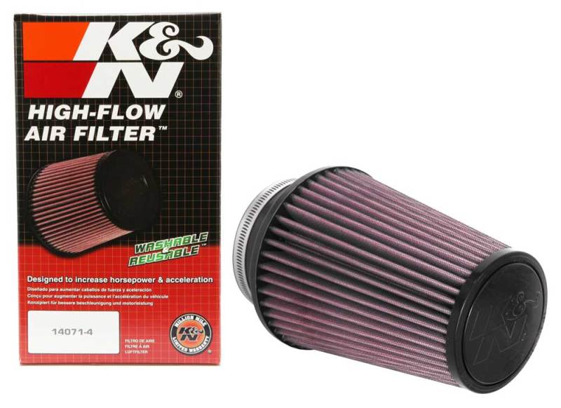 K&N Universal Clamp-On Air Filter 4in FLG / 6in B / 4in T / 7in H-Air Filters - Universal Fit-Deviate Dezigns (DV8DZ9)