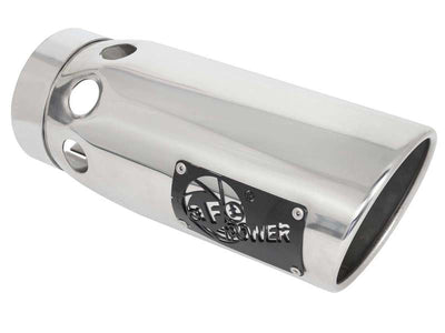 aFe Large Bore-HD 3in 409-SS DPF-Back Exhaust System w/ Polished Tip 14-19 RAM 1500 V6 3.0L (td)-DPF Back-Deviate Dezigns (DV8DZ9)