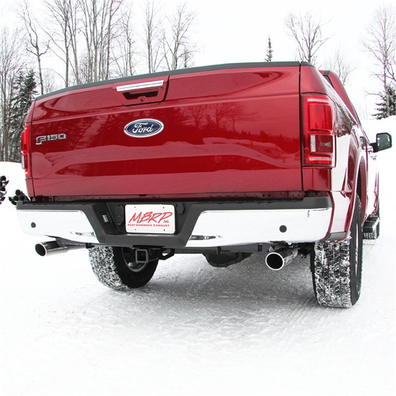 MBRP 2015 Ford F-150 5.0L 3in Cat Back Dual Split Rear Exit AL Exhaust System-Catback-Deviate Dezigns (DV8DZ9)