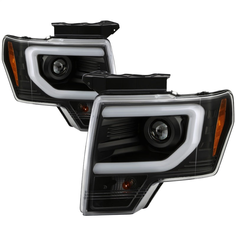 Spyder Ford F150 13-14 Xenon Model Only Light Bar Projector Headlights Black PRO-YD-FF15013PL-BK-Headlights-Deviate Dezigns (DV8DZ9)