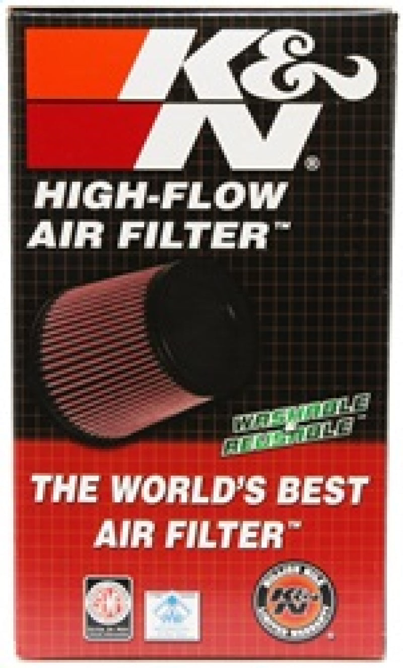 K&N Universal ChromeRound Tapered Air Filter 3in Flange ID / 6in Base OD / 4.5in Top OD / 8in Height-Air Filters - Universal Fit-Deviate Dezigns (DV8DZ9)