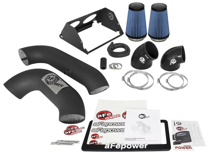 aFe Magnum FORCE Stage-2XP Intake w/3-1/2in Black Housing Pro 5R Filter 2017 Ford F-150 V6 3.5L (tt)-Cold Air Intakes-Deviate Dezigns (DV8DZ9)