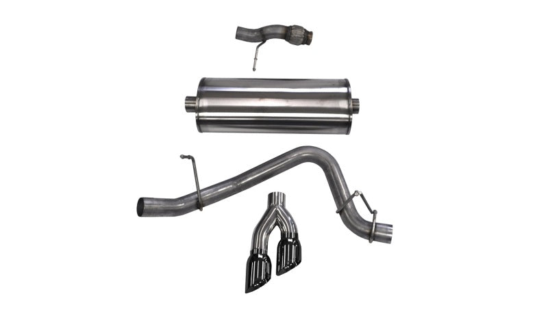 Corsa Cat Back Exhaust, Sport, 3in, Single Side Twin Black 4in Tips, 2015 Chevy Tahoe/GMC Yukon-Catback-Deviate Dezigns (DV8DZ9)