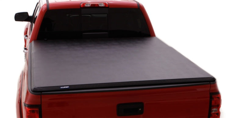 Lund 99-17 Ford F-250 Super Duty Styleside (8ft. Bed) Hard Fold Tonneau Cover - Black-Tonneau Covers - Hard Fold-Deviate Dezigns (DV8DZ9)