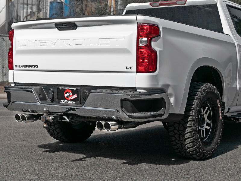 aFe Vulcan Series 3in-2-1/2in 304 SS Cat-Back 2019 GM Silverado 1500 V8-5.3L w/ Polished Tips-Catback-Deviate Dezigns (DV8DZ9)