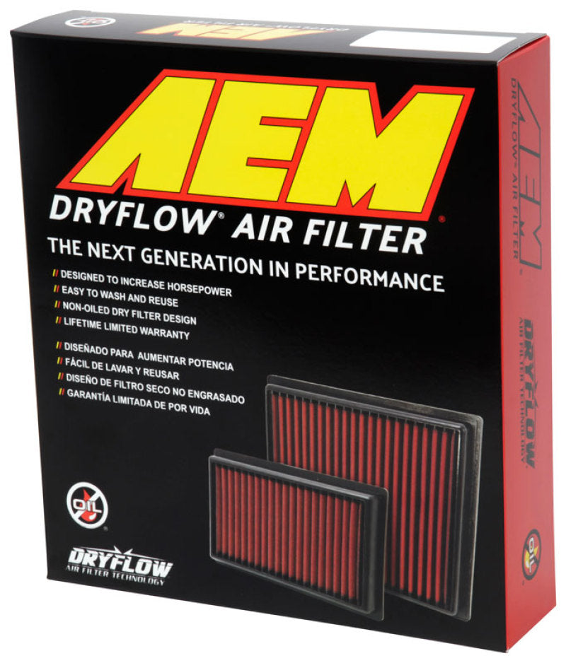 AEM 08-10 F150/250/350 / 07-10 Expedition 10.5in O/S L x 9.875in O/S W x 2.188in H DryFlow Filter-Air Filters - Drop In-Deviate Dezigns (DV8DZ9)