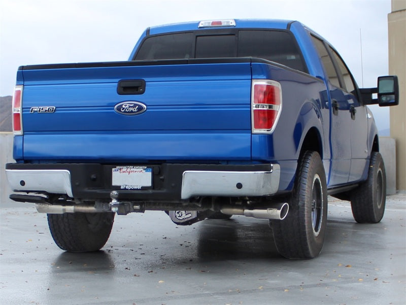 aFe MACHForce XP Exhausts 3inSS Dual Side Exit Cat-Back 11-14 Ford F150 Ecoboost V6-3.5L (TT)-Catback-Deviate Dezigns (DV8DZ9)